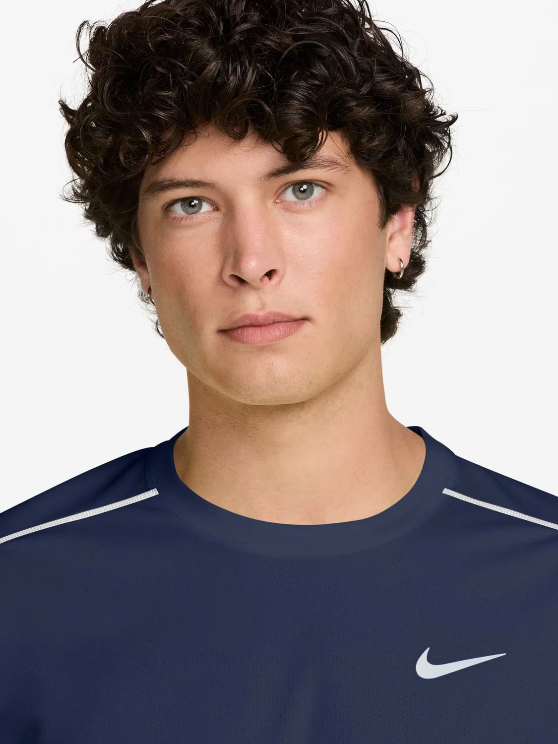 Футболка беговая Miler Dri-FIT UV Nike, Midnight Navy — фото 4