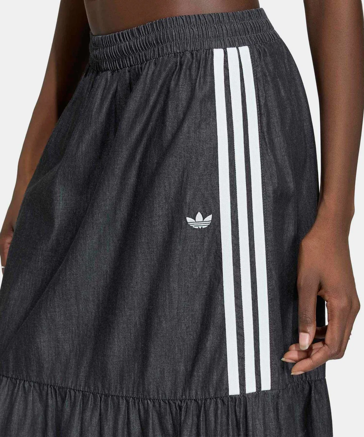 Женская джинсовая юбка с принтом Summer Glow Adidas Originals, Black — фото 3