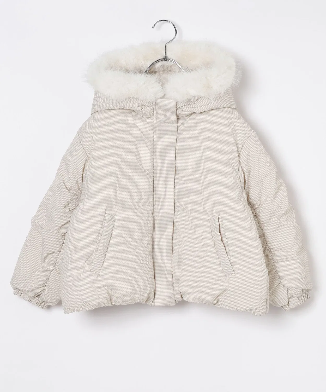 Детская куртка-пуховик с капюшоном Light Warm Puffer GLOBAL WORK, Коричневый — фото 2