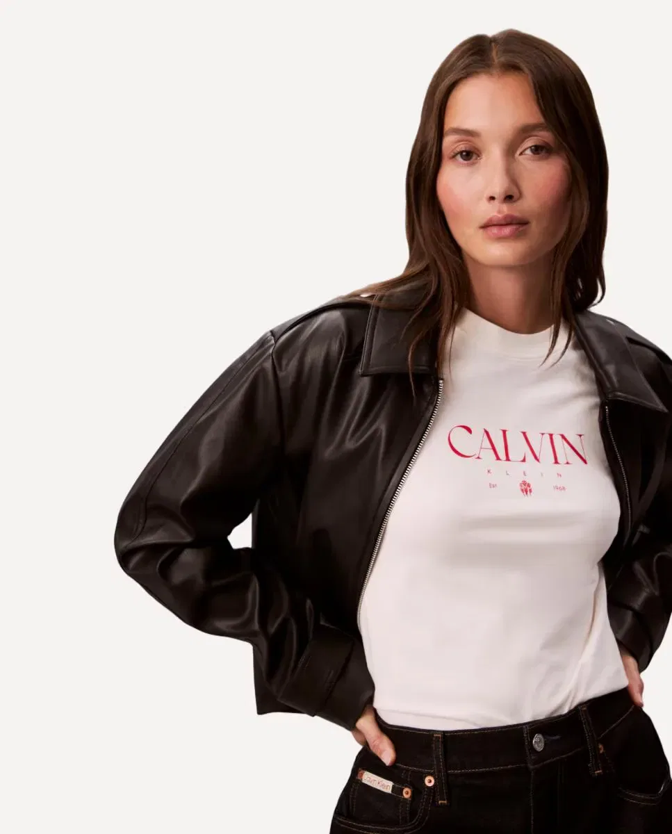 Женская футболка хлопковая Calvin Klein, Crudo — фото 4