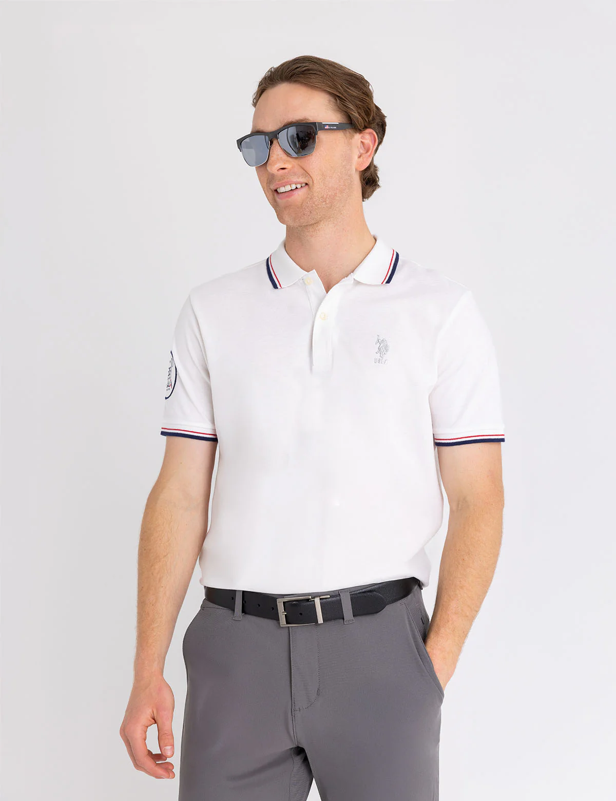 

Футболка поло U.S. Polo Assn 135 Anniversary Pique, белый