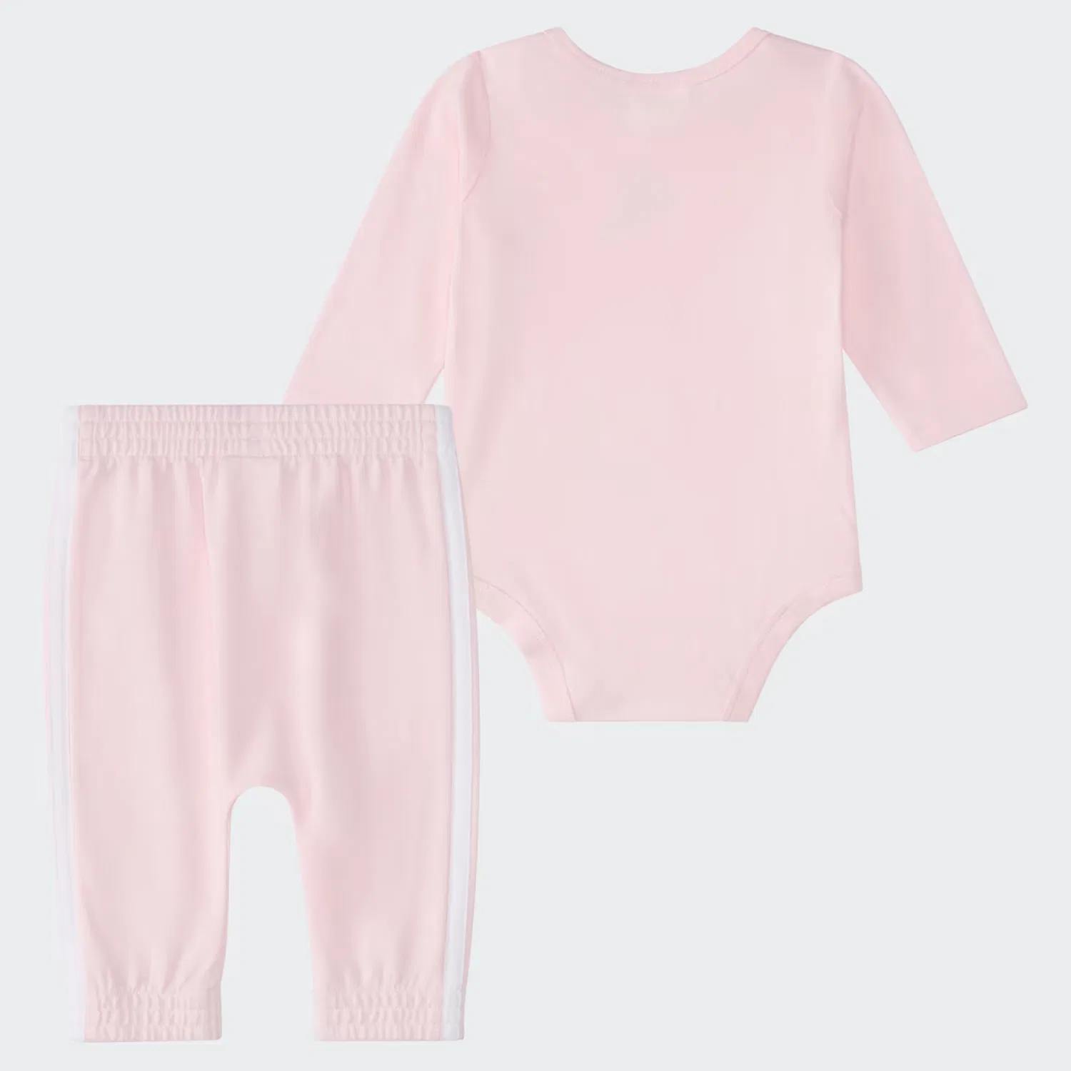 Детский комплект с длинным рукавом, из боди и штанов на резинке, Adidas Sportswear, светло-розовый