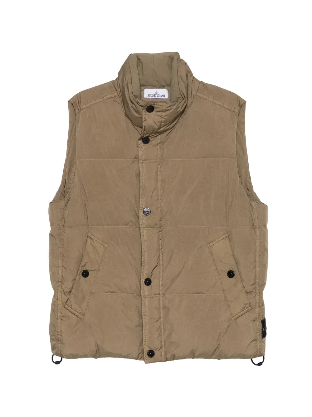 Дутый жилет Stone Island, коричневый