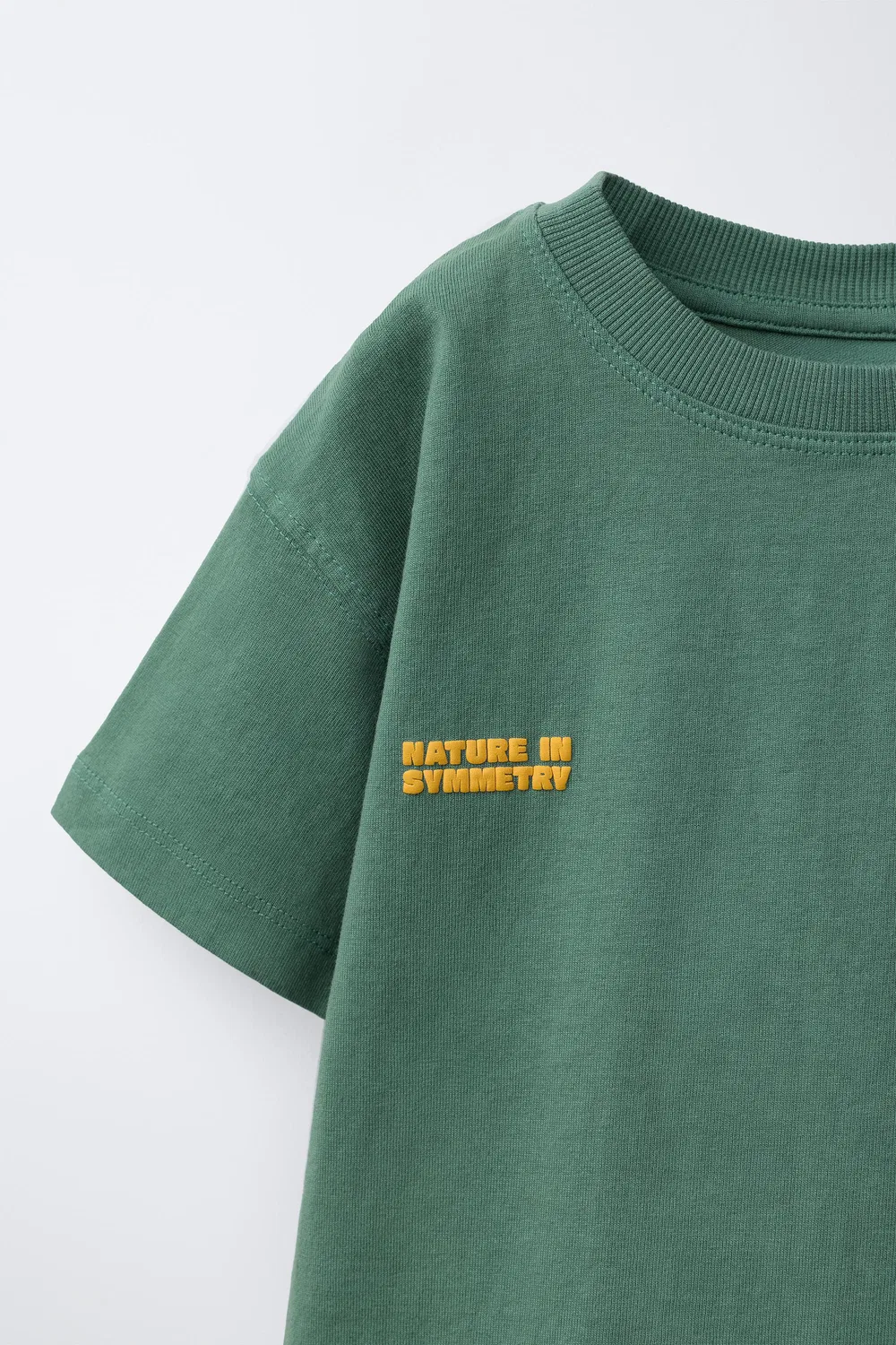 Футболка с принтом, окрашенным методом глажения ZARA, Green — фото 3