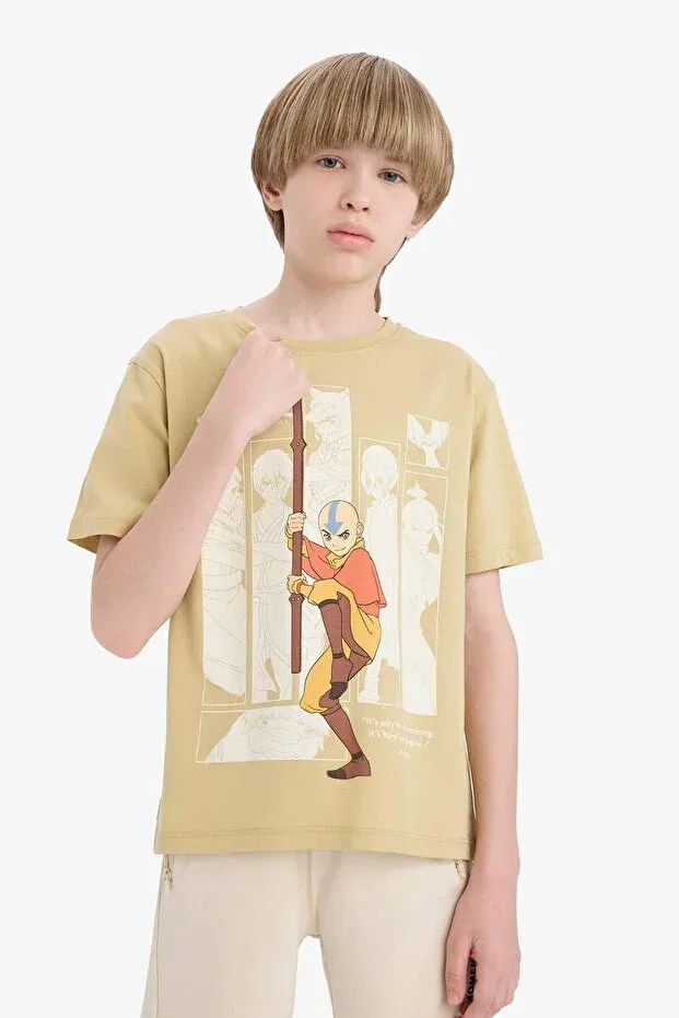 Детская футболка с принтом The Last Airbender Crew Neck Short Sleeve T-Shirt Defacto, Yellow Yl515 — фото 4