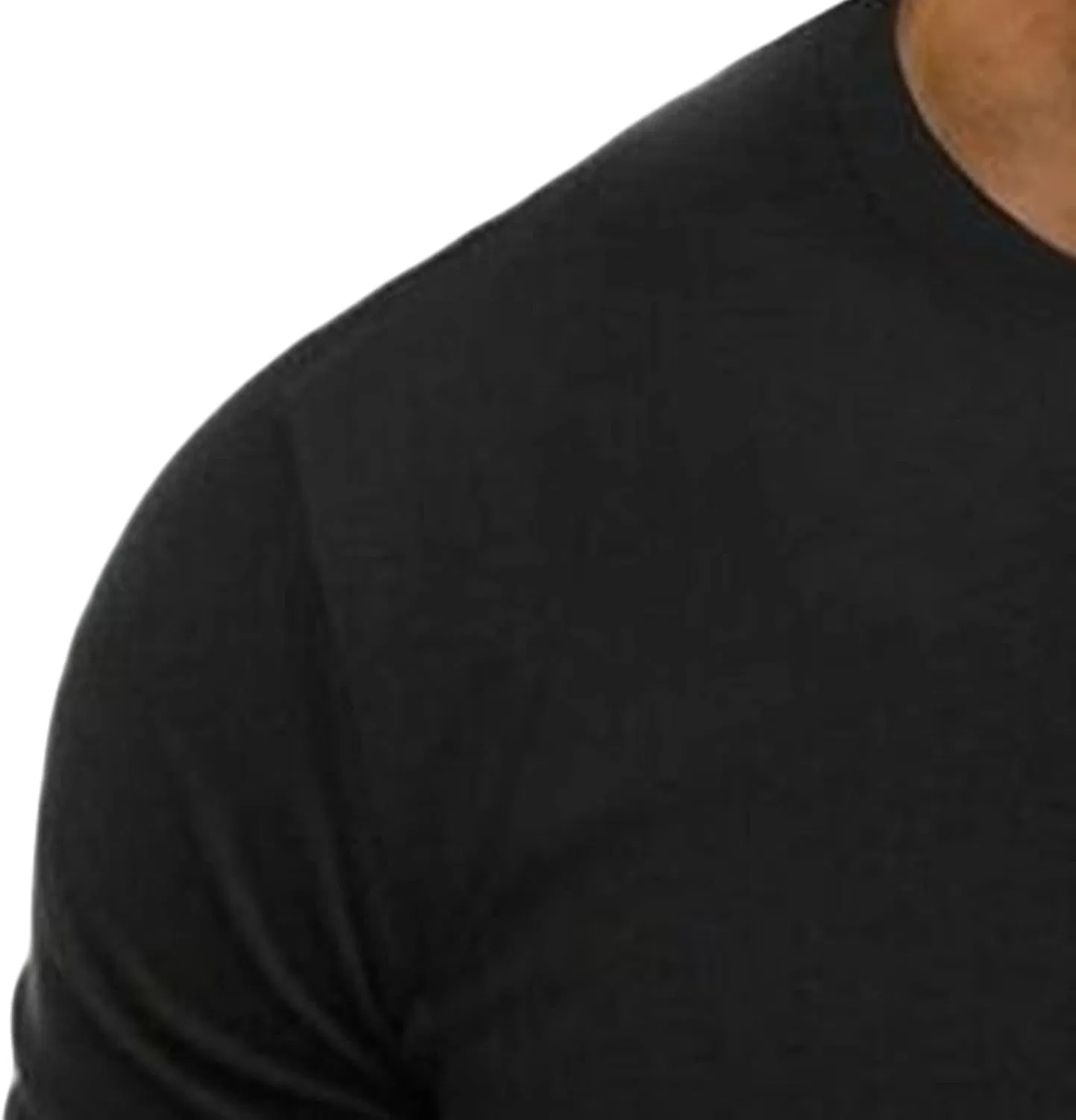 Мужская облегающая футболка с градиентом Gradual Henley Shirt, Black — фото 2