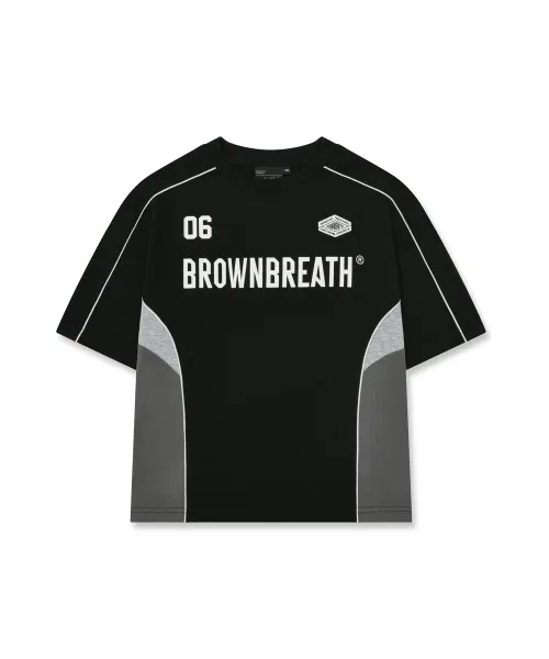 Детская футболка с цветовой блокировкой и быстросохнущей тканью BROWNBREATH KIDS, Black — фото 2