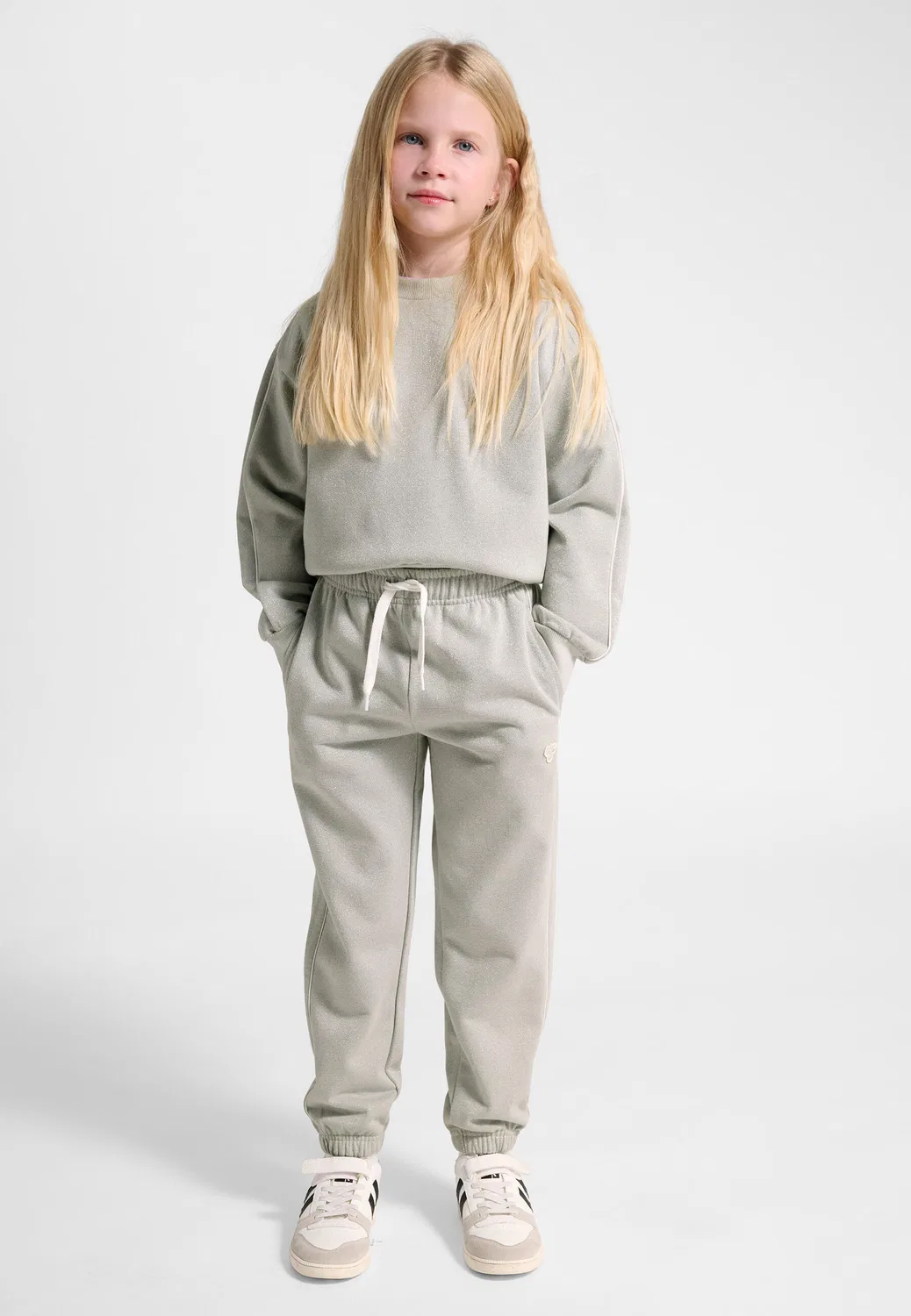 Детские спортивные штаны с регулируемой талией Hmljr Loose Hummel, Hellgrau — фото 3