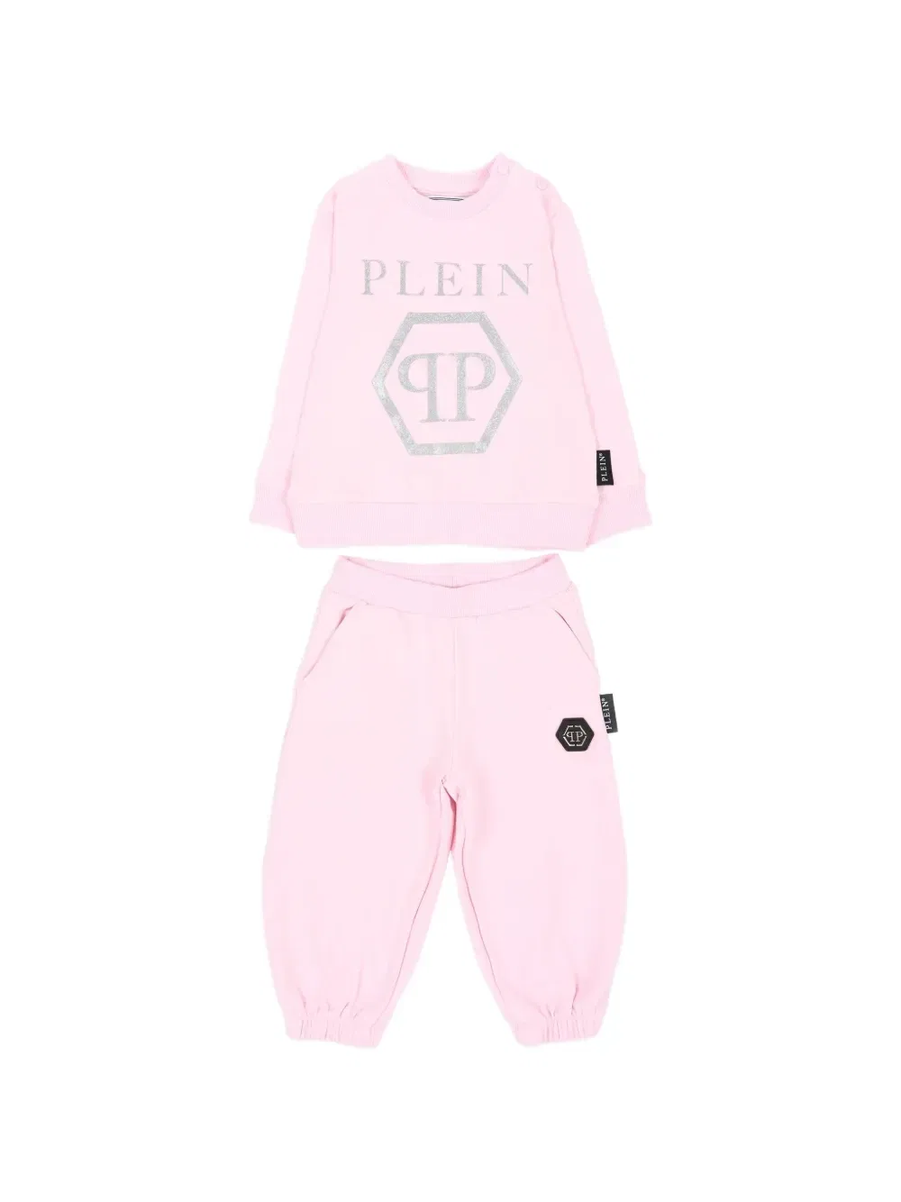 Спортивный костюм с логотипом Philipp Plein Junior, розовый — фото 4