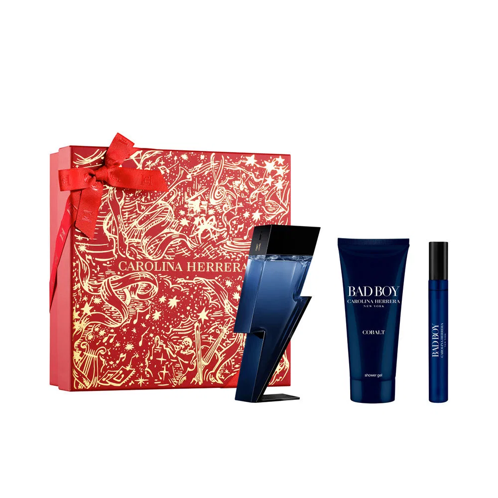 Подарочный набор мужской парфюмерии Bad Boy Cobalt Carolina Herrera, 3 предмета
