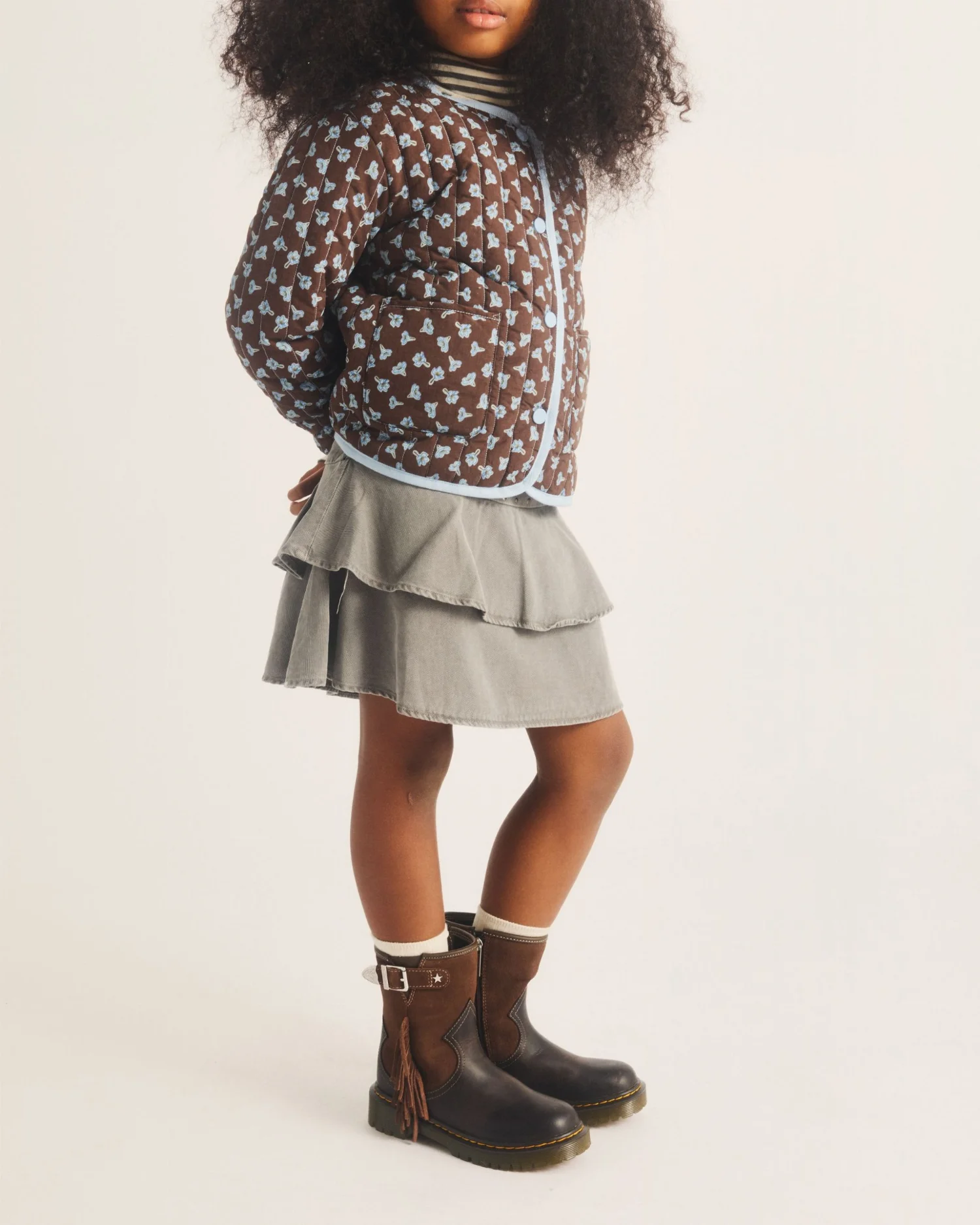 Ботинки детские Dr. Martens Desert Rodeo Junior Leather & Suede Rigger, темно-коричневый — фото 2