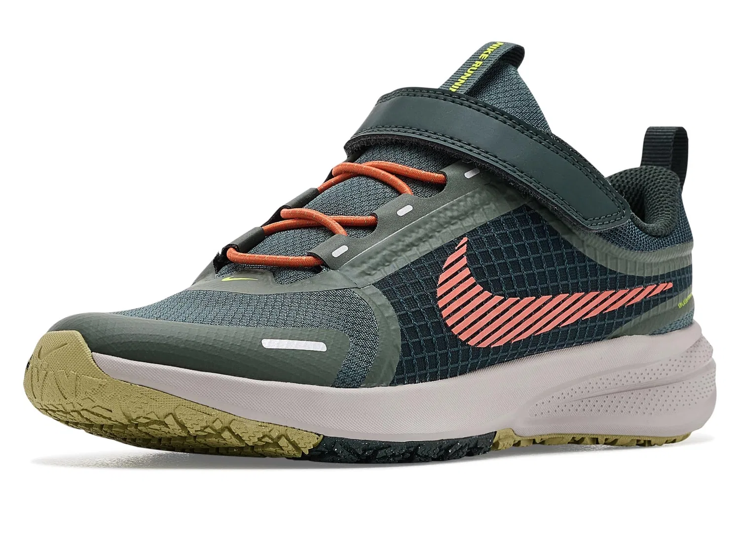 Кроссовки Star Runner Utility (для маленьких детей) Nike Kids, Black Spruce/Safety Orange/Camo Green — фото 2