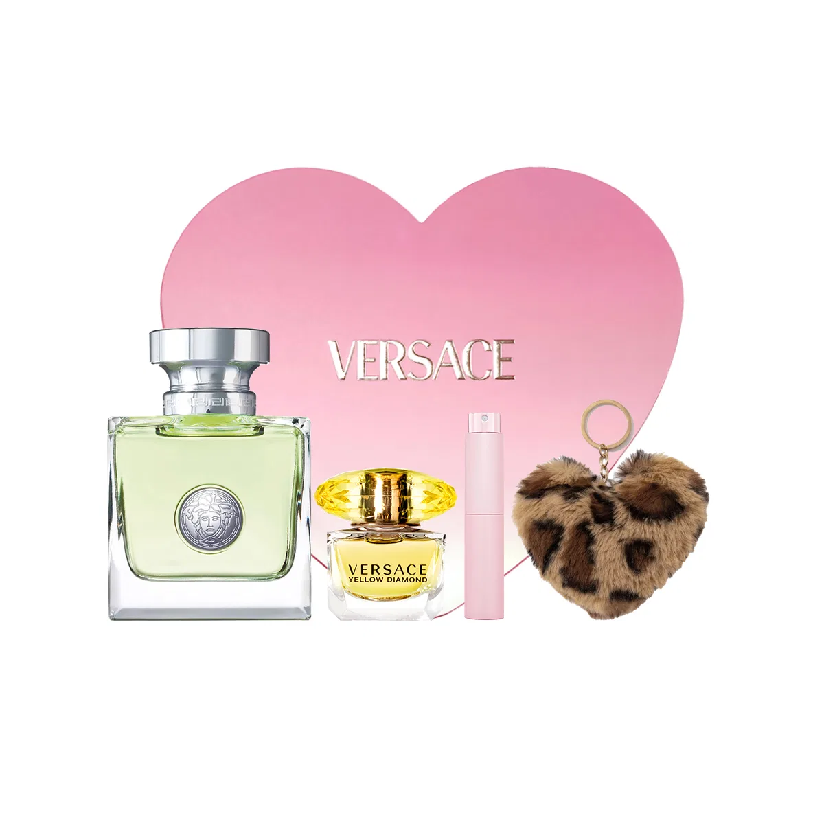 Женский парфюмерный набор VERSACE Heartbeat Mediterranean, 50 мл, 2 предмета, VERSACE, Blue