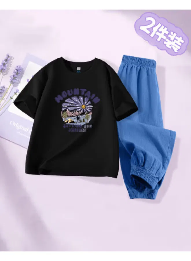 Jeanswest Комплект с коротким рукавом из хлопка, черный