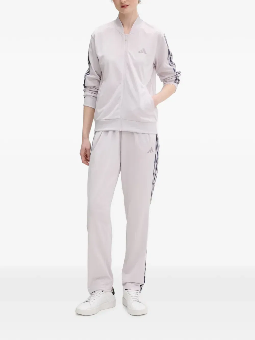 Спортивный костюм с леопардовым принтом Adidas, фиолетовый