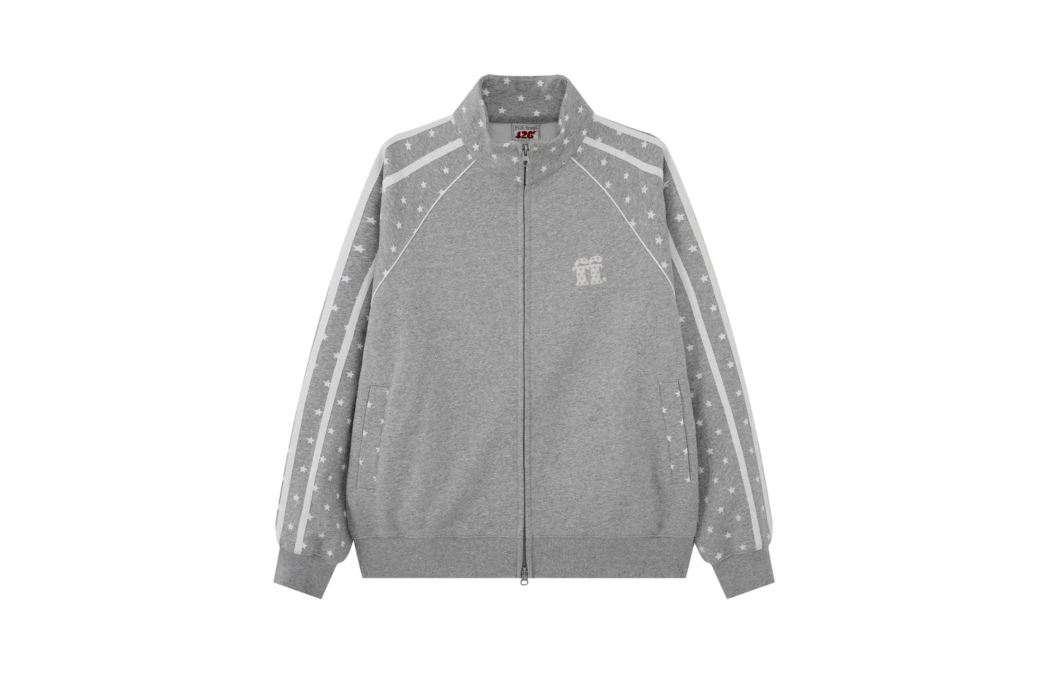 Детская куртка с воротником-стойкой, свободного кроя F426, Heather Gray