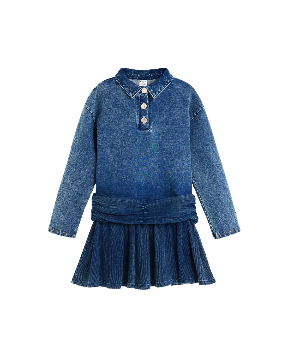 Детское платье для девочек с воротником поло Desigual, Azul