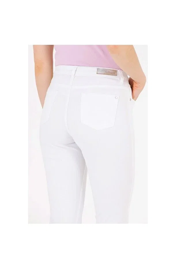 Женские брюки Regular Fit U.S. Polo Assn., White — фото 3