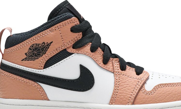 Кроссовки Air Jordan 1 Mid PS Pink Quartz, розовый — фото 2