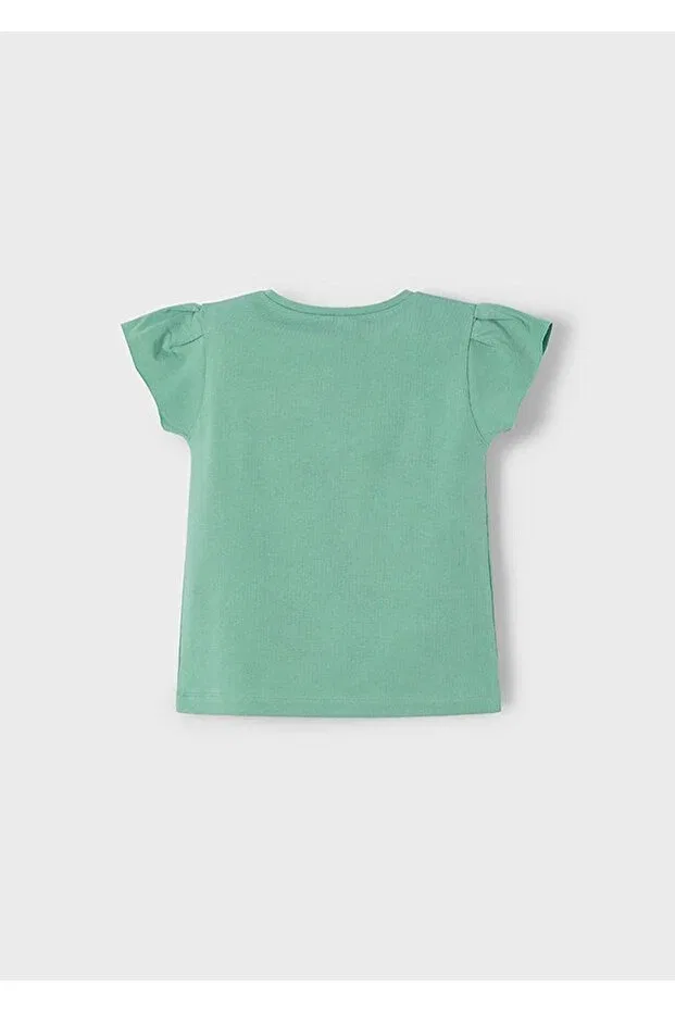 Детская футболка для девочек с принтом Summer Girl's Printed T-Shirt Mayoral, Purple — фото 3