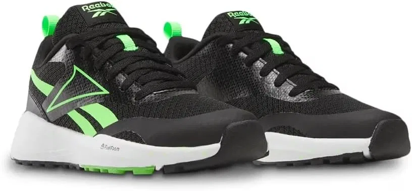 Детские кроссовки для бега Energen Run Reebok, Black/Solarlime/Ftwrwhite — фото 2