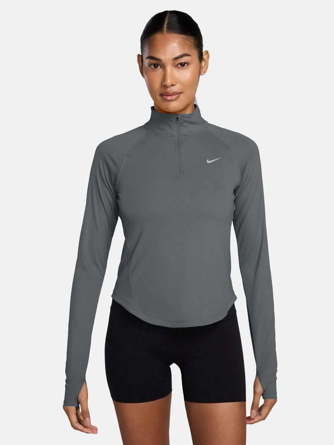 Беговая футболка с молнией 1/2 Nike Cool Tempo Dri-FIT, Cool Grey