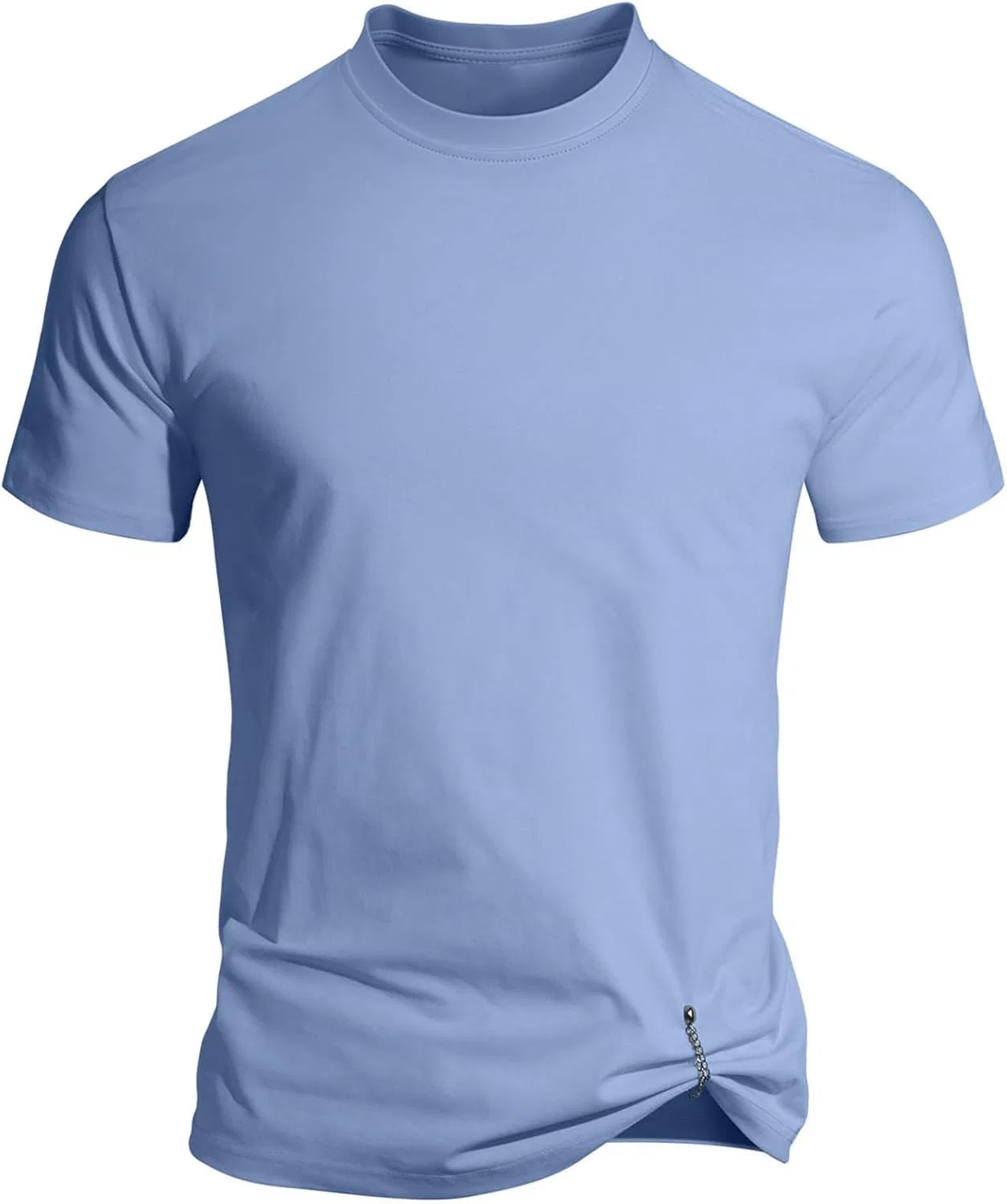 Мужская повседневная футболка с коротким рукавом, Light Blue