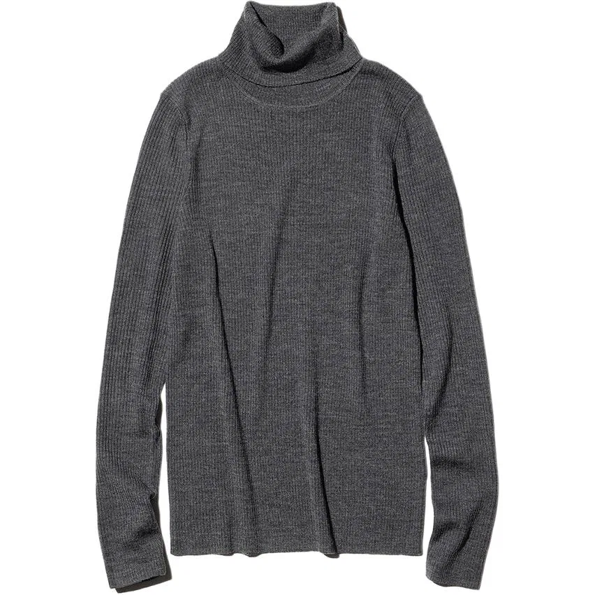 Женский свитер с водолазкой UNIQLO, Dark Gray