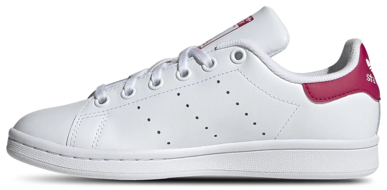 Кроссовки для мальчиков Stan Smith Adidas, цвет White/White/Bold Pink — фото 2