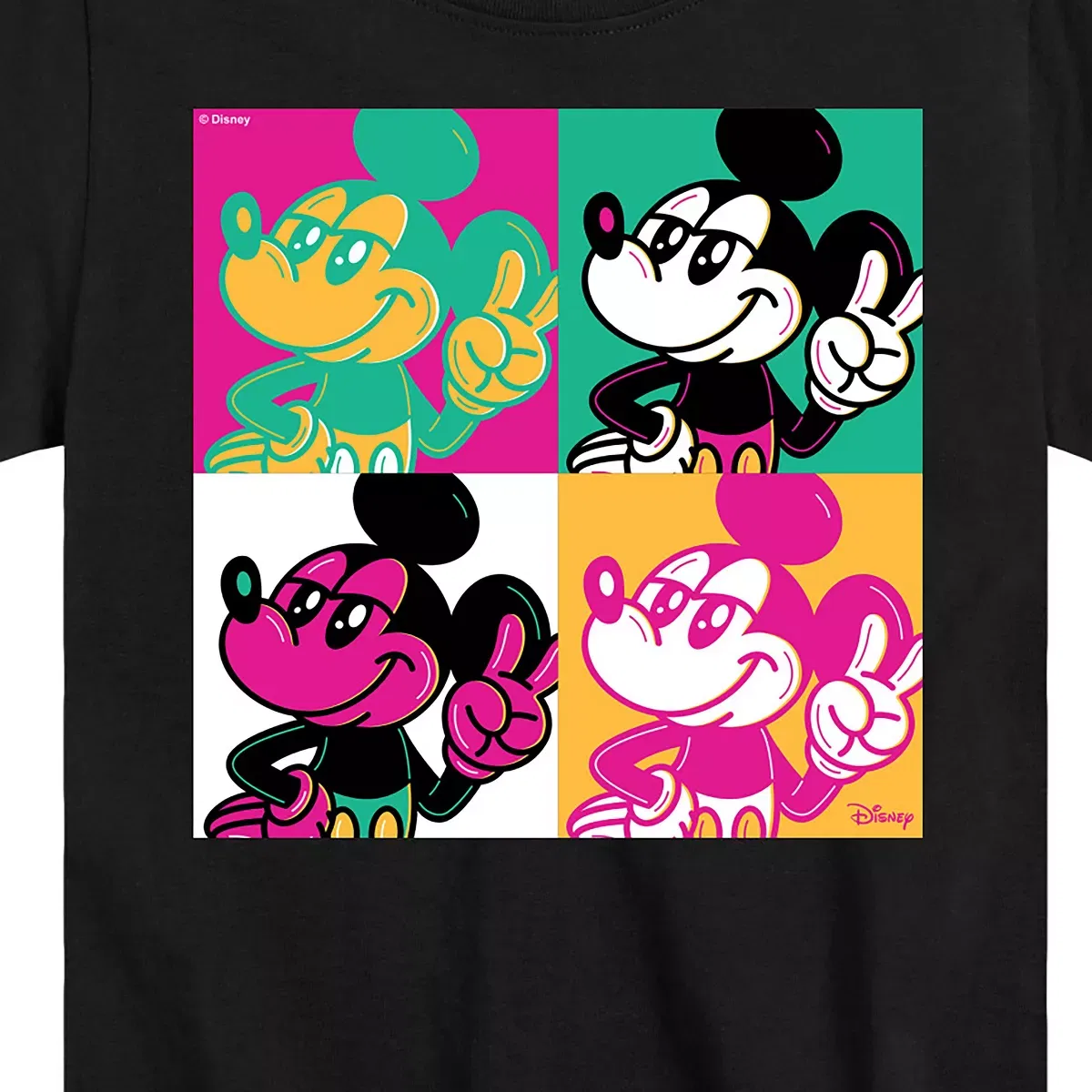 Детская футболка с принтом Warhol Pop Art Disney, Цвет Black — фото 2