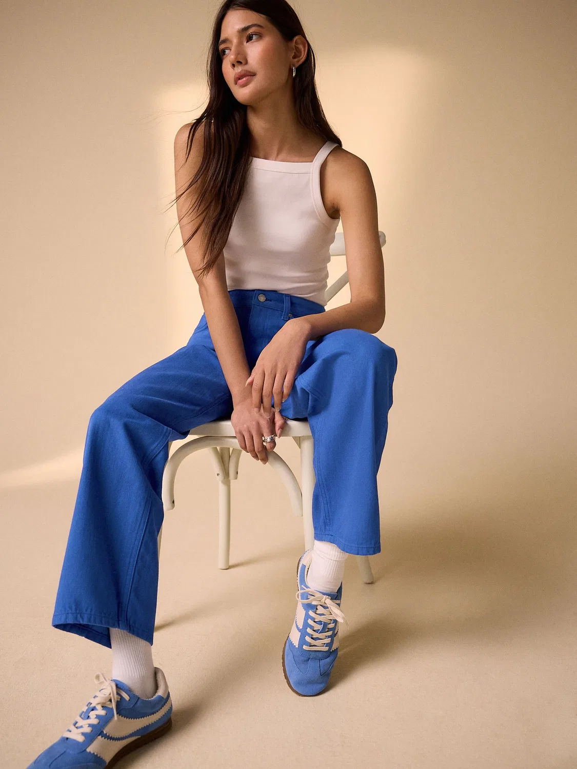 Джинсы прямые, щиколотка, Cobalt Blue Next