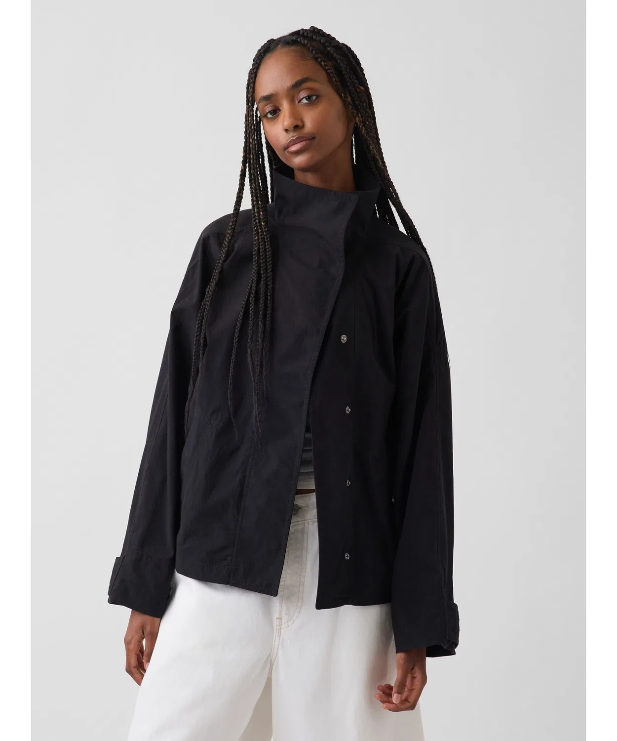 Женская анорак-куртка Oversize Poplin GAP, Black