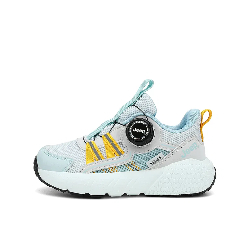 Детские кроссовки с закрытым носком, модель Jeep, Mint Blue/Yellow