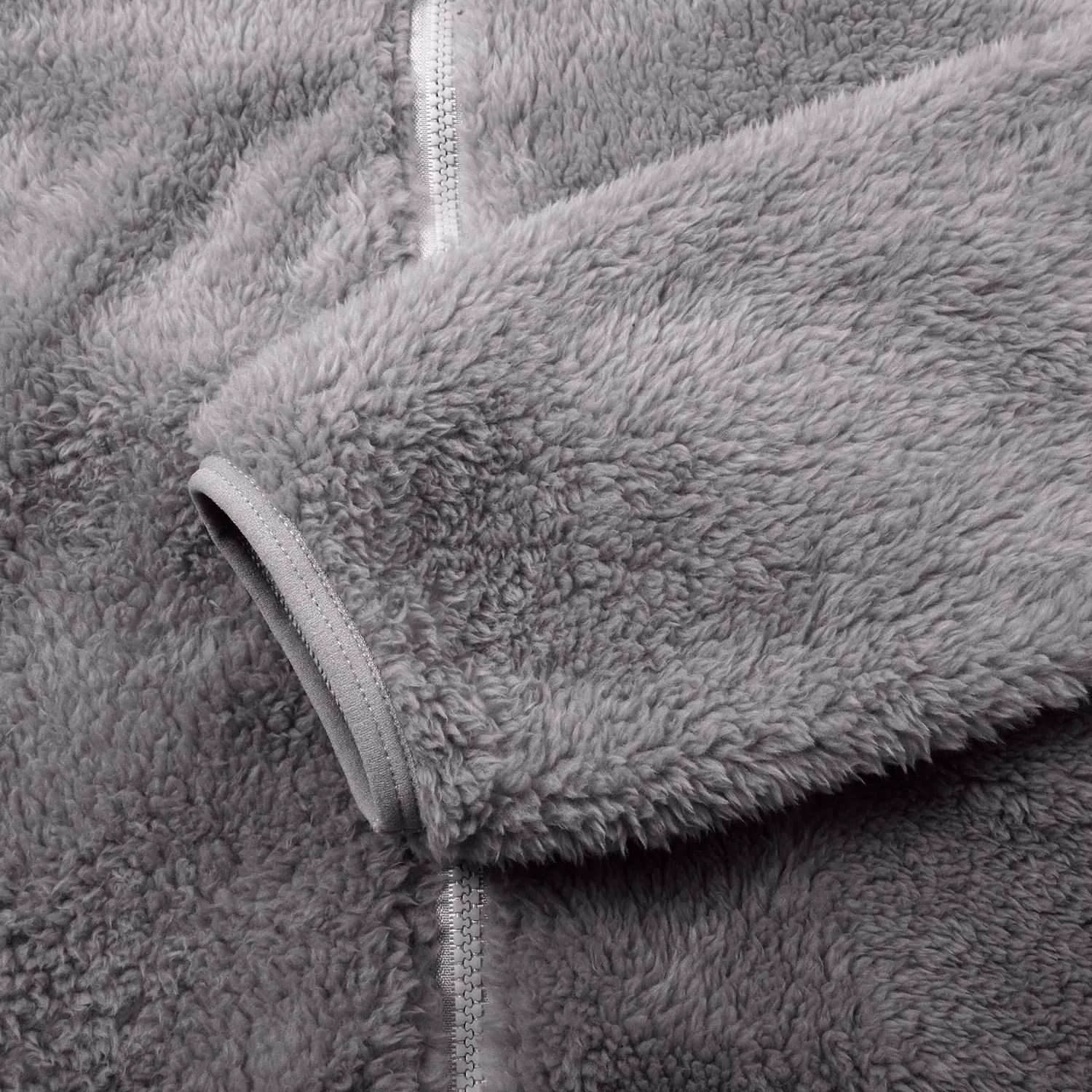 Женское утеплённое пальто с флисовой подкладкой Fleece Jackets for Women, Grey — фото 2