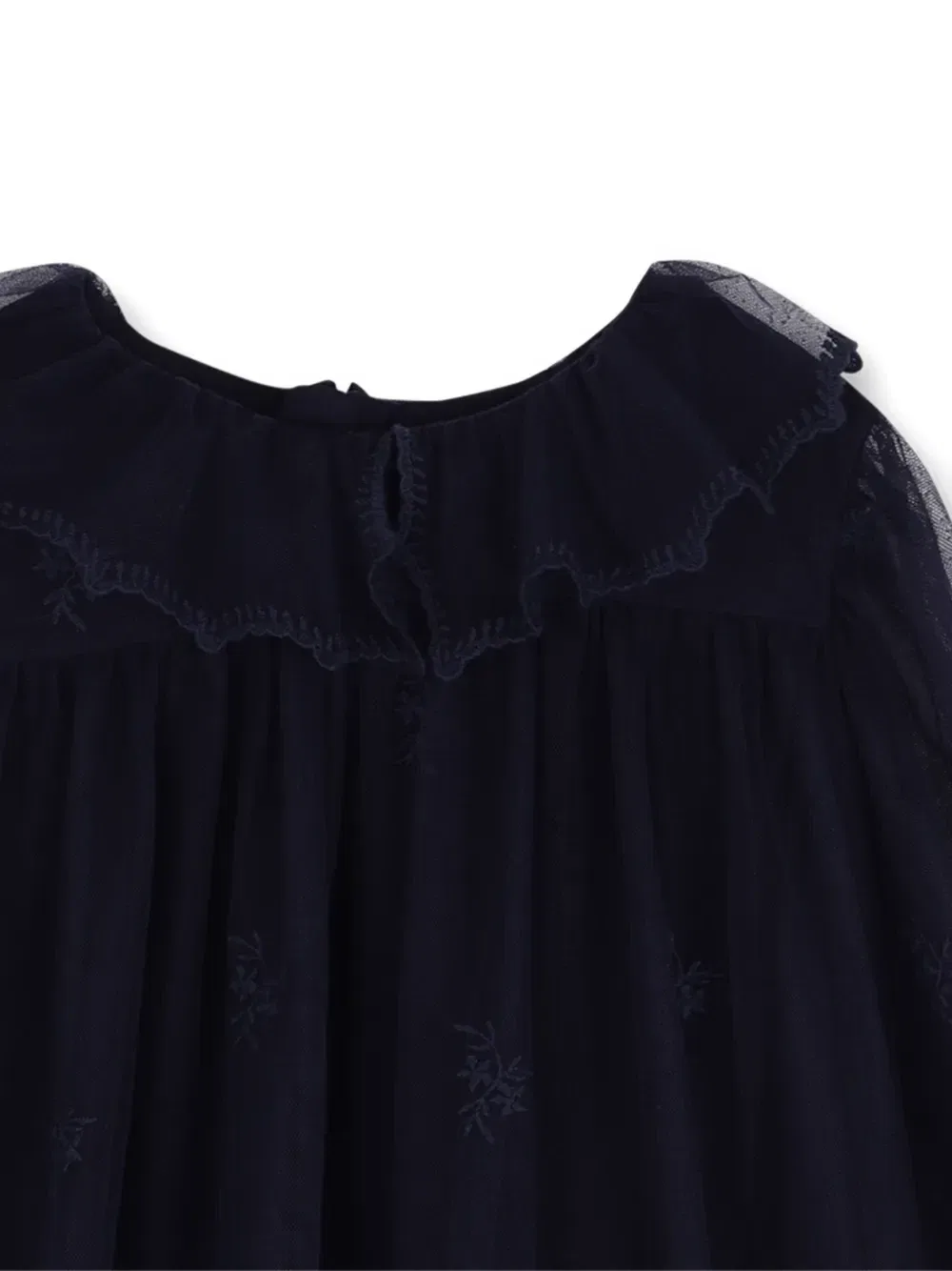 Платье из тюля с вышивкой Chloe Kids, синий — фото 3