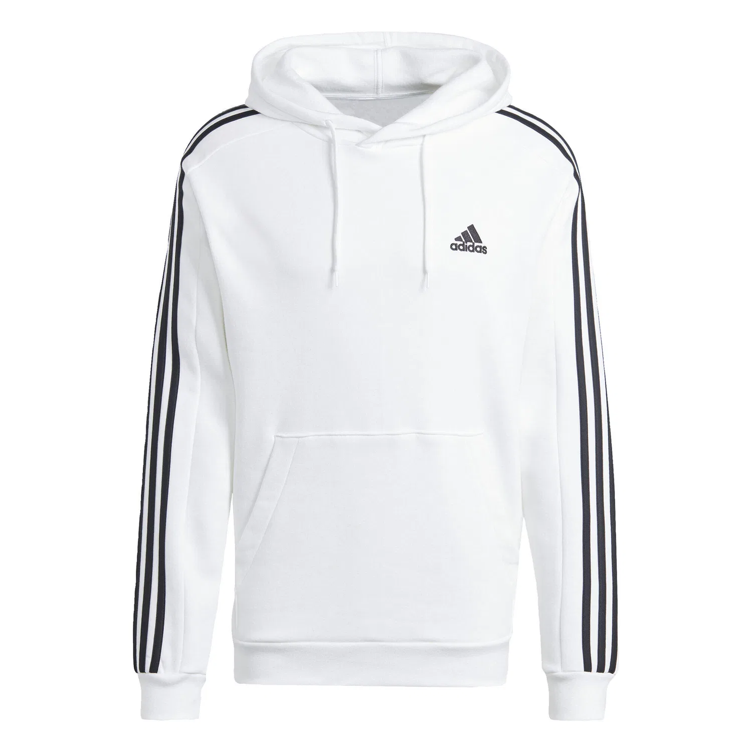 Мужское худи с принтом Essentials 3-Streifen Adidas, Weiss — фото 2