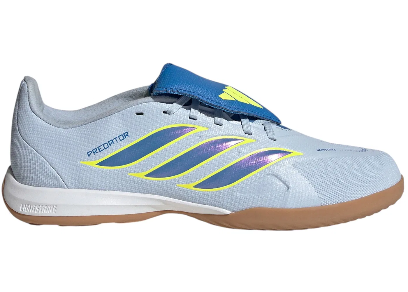 Детские бутсы для футзала с откидным язычком Predator League Adidas, Crystal Sky/Ray Blue/Team Solar Yellow 2