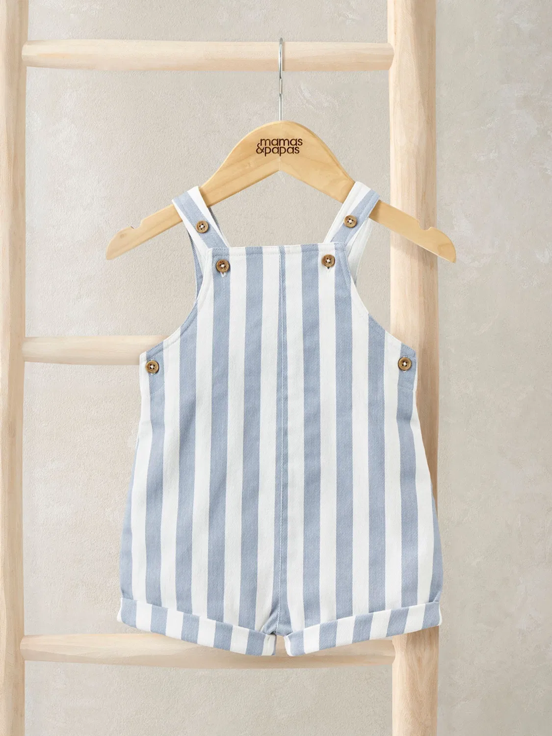 Комбинезон в полоску, модель Blue Stripe Dungarees Mamas & Papas, синий