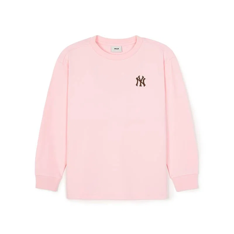 Футболка с круглым вырезом, повседневная, MLB KIDS, Light Pink