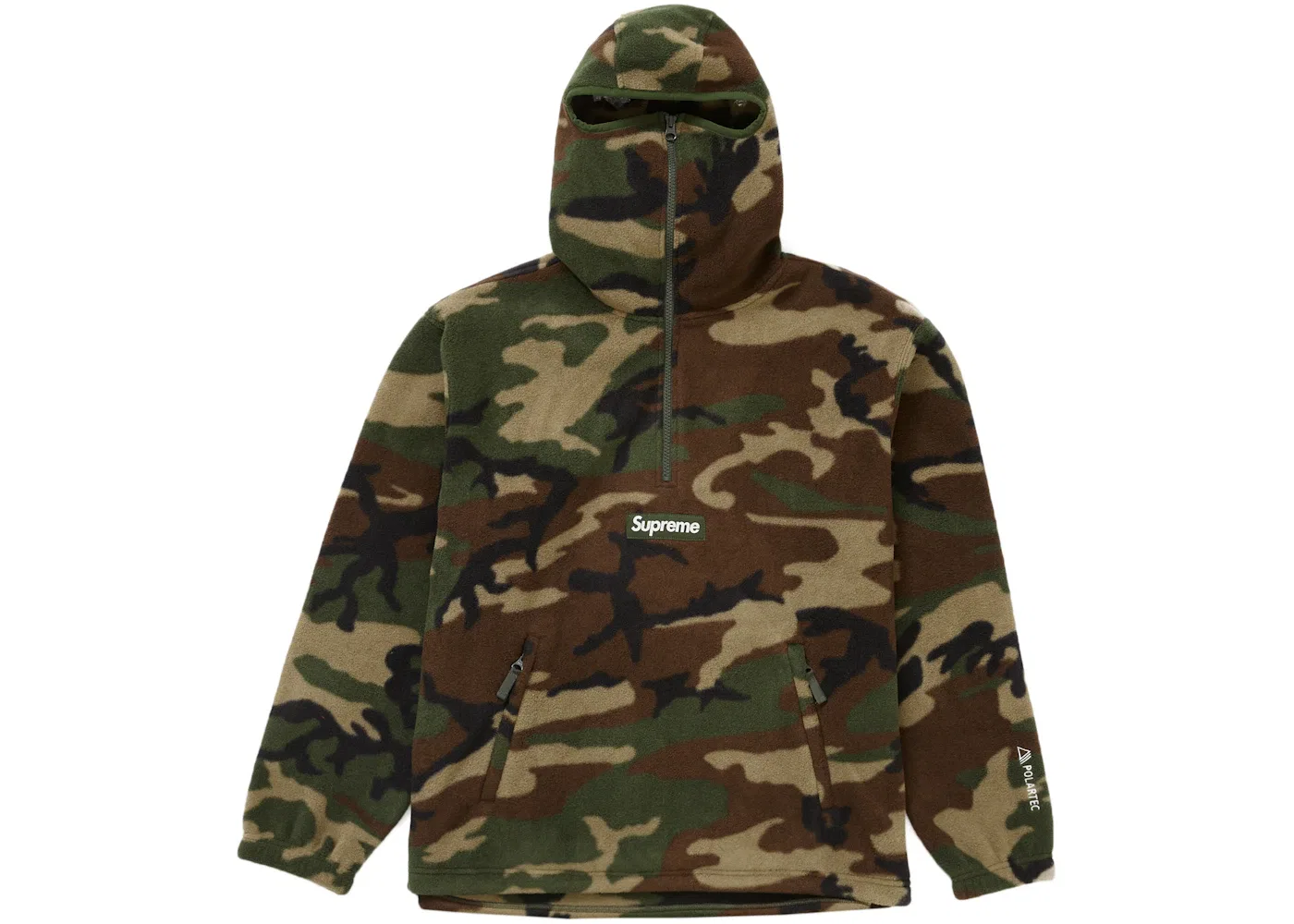 Мужской свитер-полузамок с флисовой маской Supreme Pullover, Woodland Camo