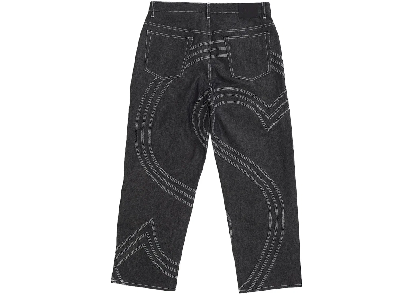 Мужские джинсы свободного кроя Supreme S Logo Rigid Baggy Jean, Black — фото 2