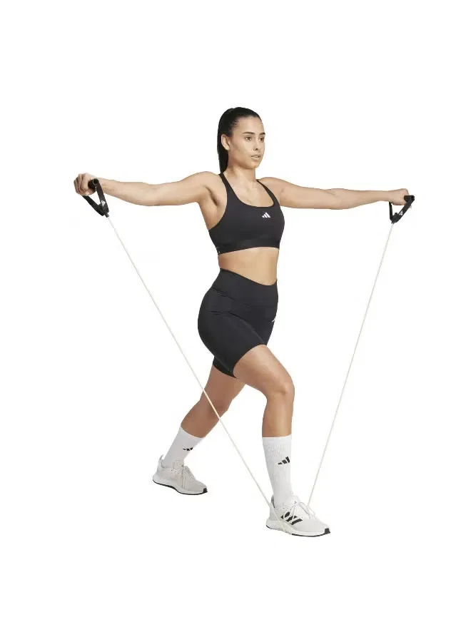 Леггинсы короткие с карманом Optimé Essentials Adidas, черный — фото 4