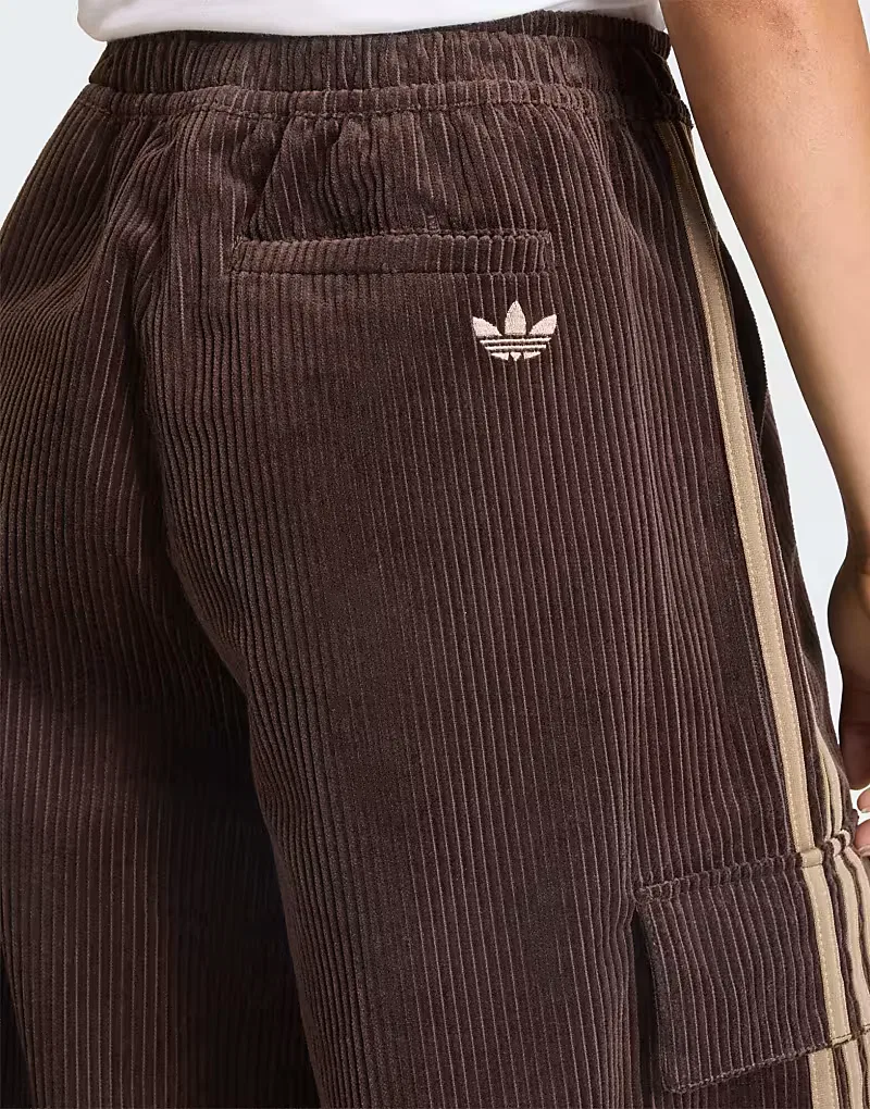 Брюки cargo кордовые 3s Adidas Originals, Aurora Coffee/хаки — фото 4