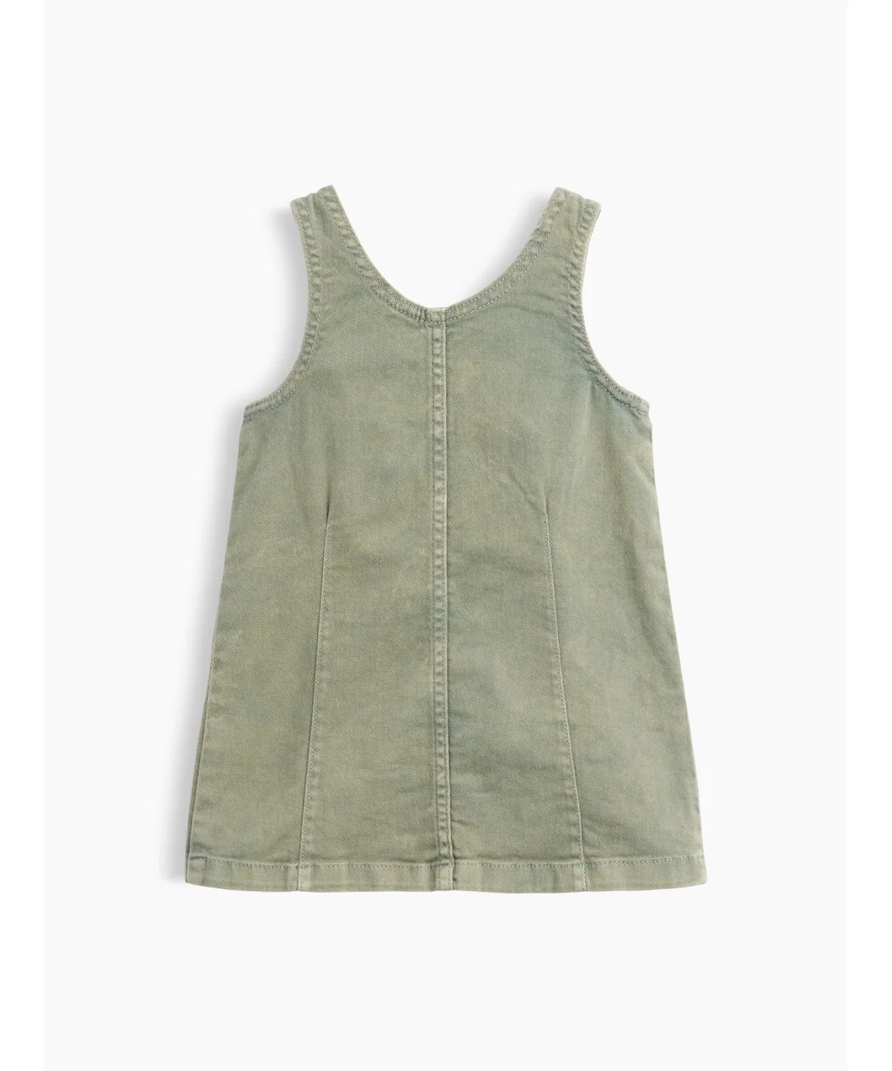 Детское платье-трапеция без рукавов с принтом, модель Heart Pocket GAP, Green — фото 3