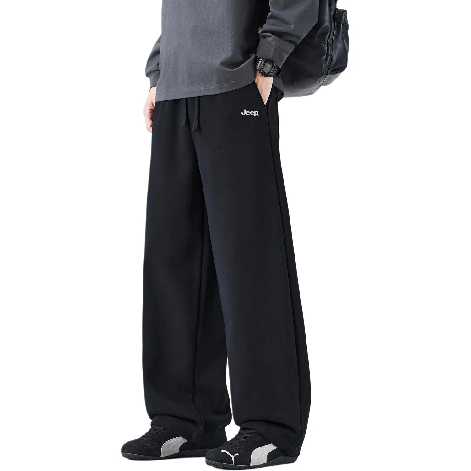 Детские утепленные спортивные штаны на флисе Jeep, Black Pants — фото 4