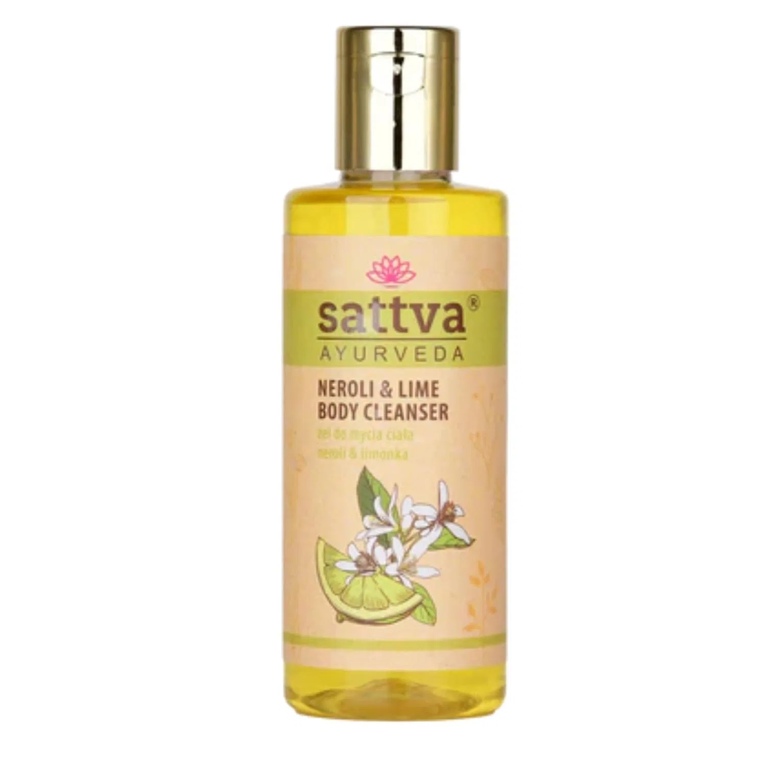 Гель для душа с ароматом нероли и лайма, Sattva Ayurveda, 210 мл