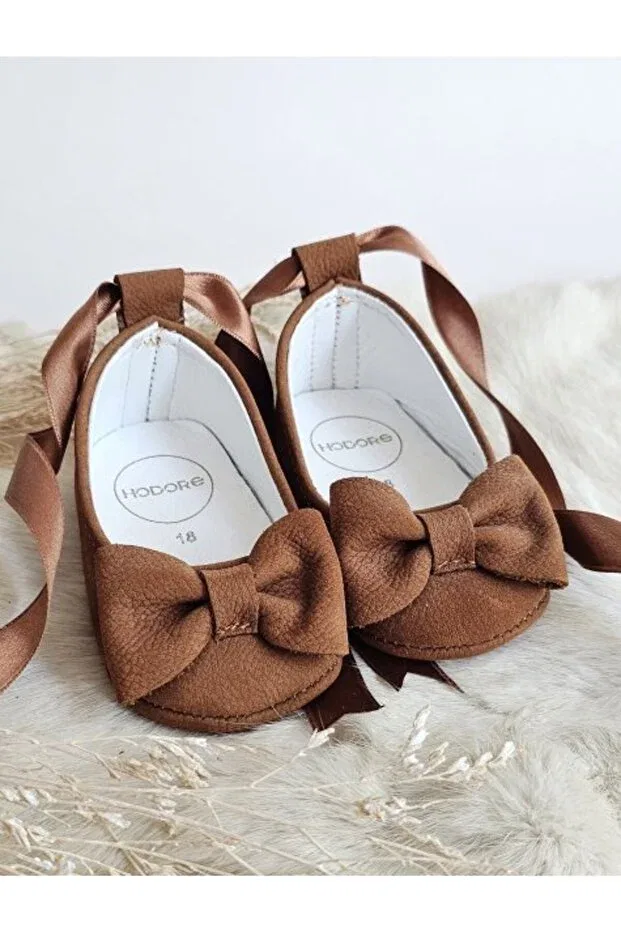 Детские балетки из натуральной кожи Perla Taba Nubuck Hodore, Taba Nubuck — фото 4
