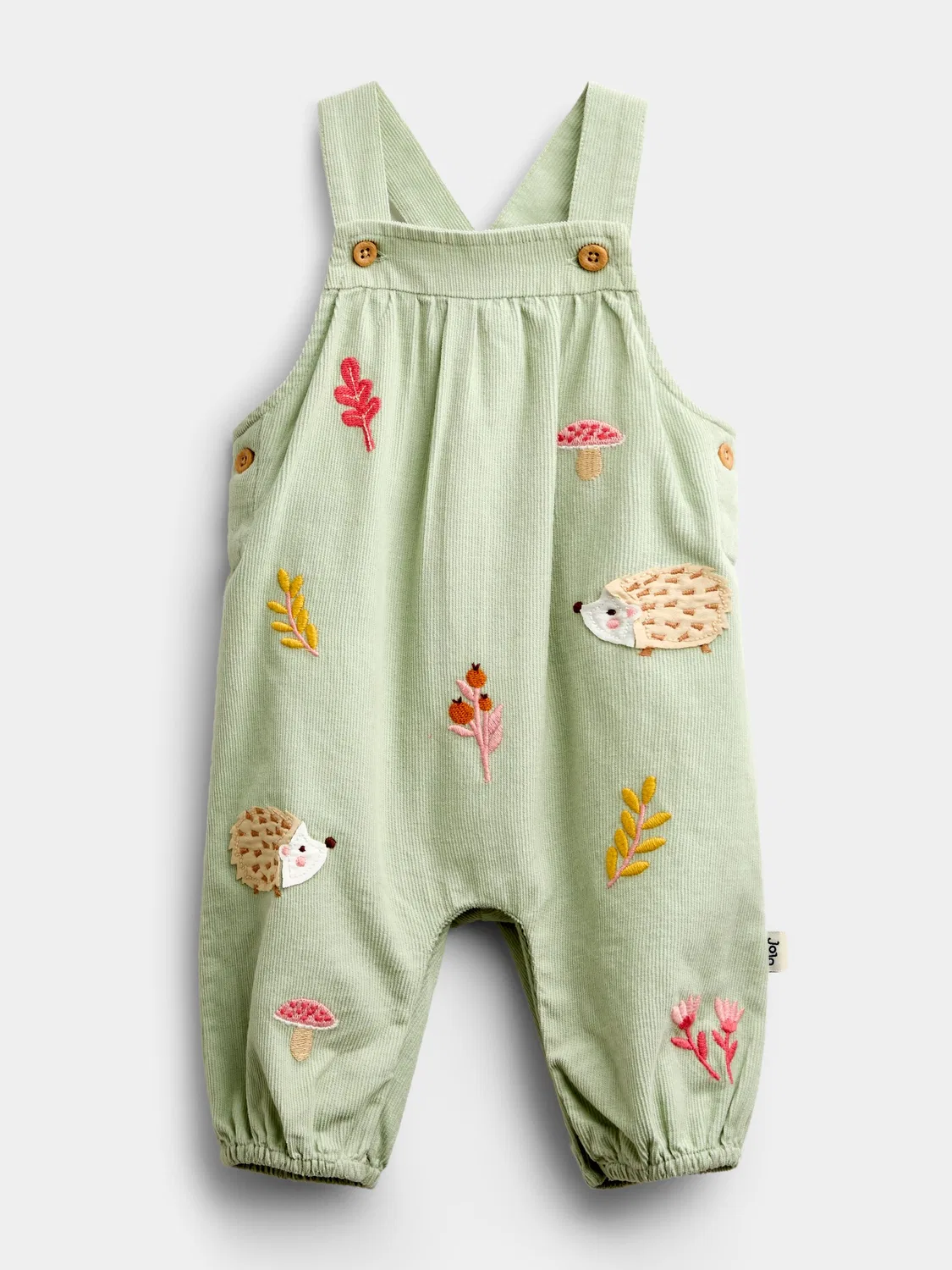 Набор JoJo Maman Bébé Sage Green Woodland Dungaree & Bodysuit — фото 4