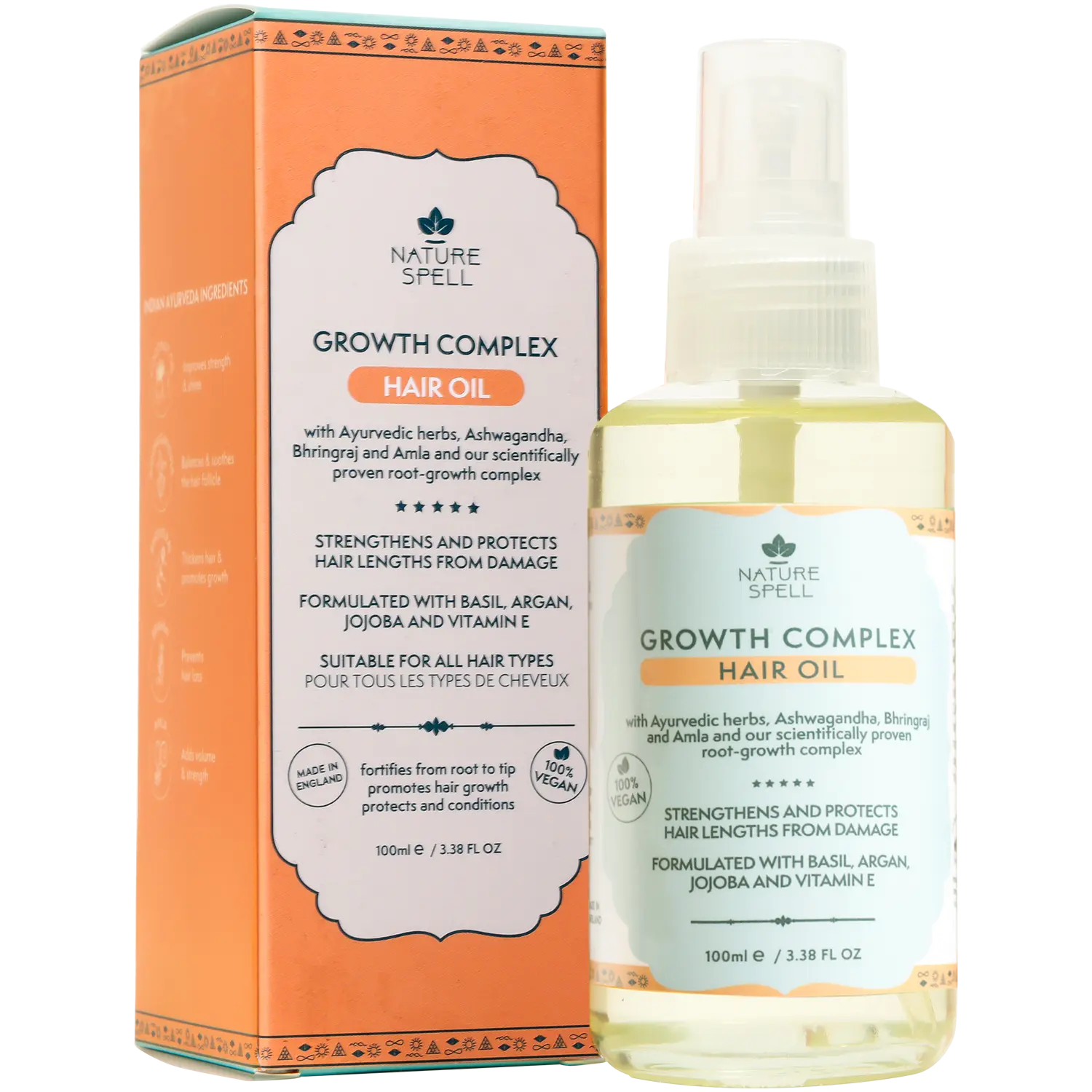 

Nature Spell Growth Complex масло стимулирующее рост волос, 1 шт.