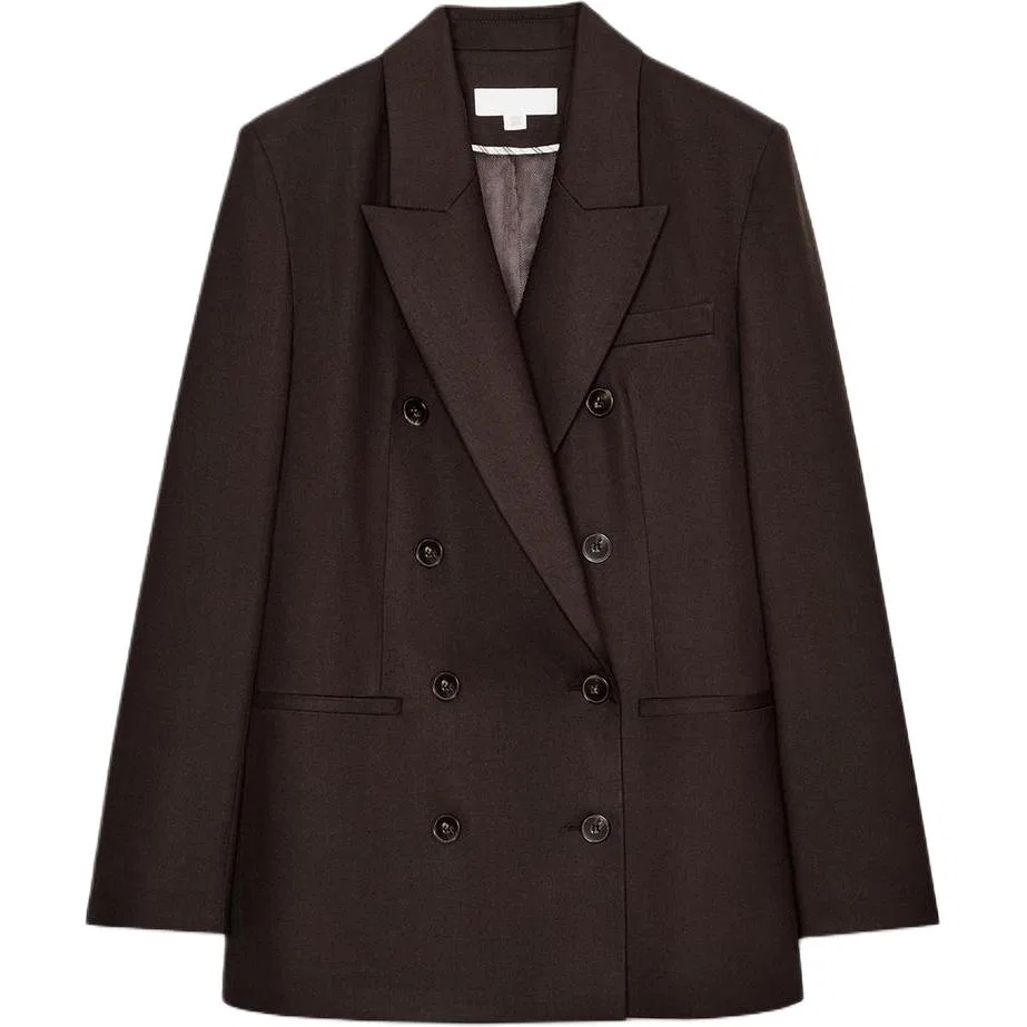 Женский деловой костюм с лацканами Brown ZARA, Brown